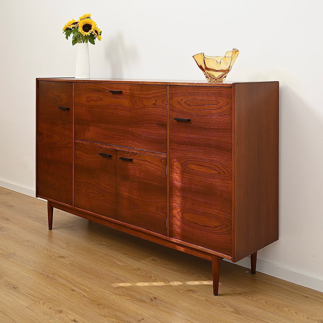 Mid Century Highboard Bar Wall Unit made of American Walnut by Parker