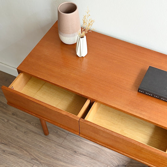 Parker Teak Mid Century Teak Console Table Study Desk