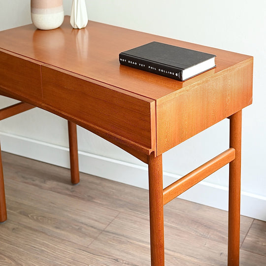 Parker Teak Mid Century Teak Console Table Study Desk