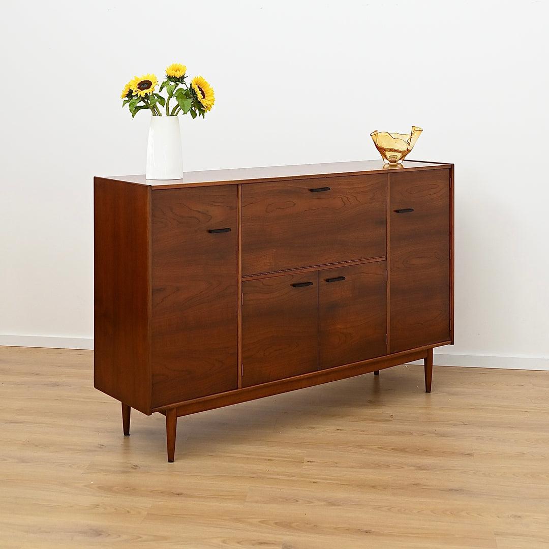 Mid Century Highboard Bar Wall Unit made of American Walnut by Parker