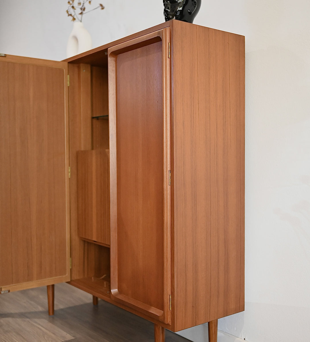 Mid Century Teak Sideboard Buffet Bookshelf by Chiswell