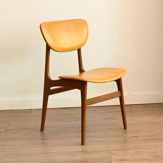 Mid Century Timber Mustard Vinyl Dining Setting by HiFi