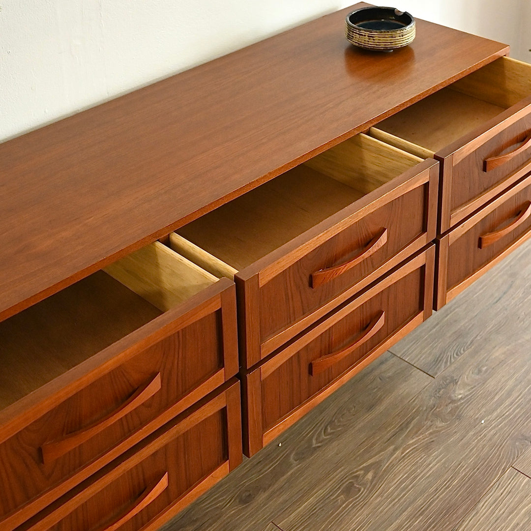 Mid Century Teak Sideboard Dresser Drawers Lowboy by Berryman