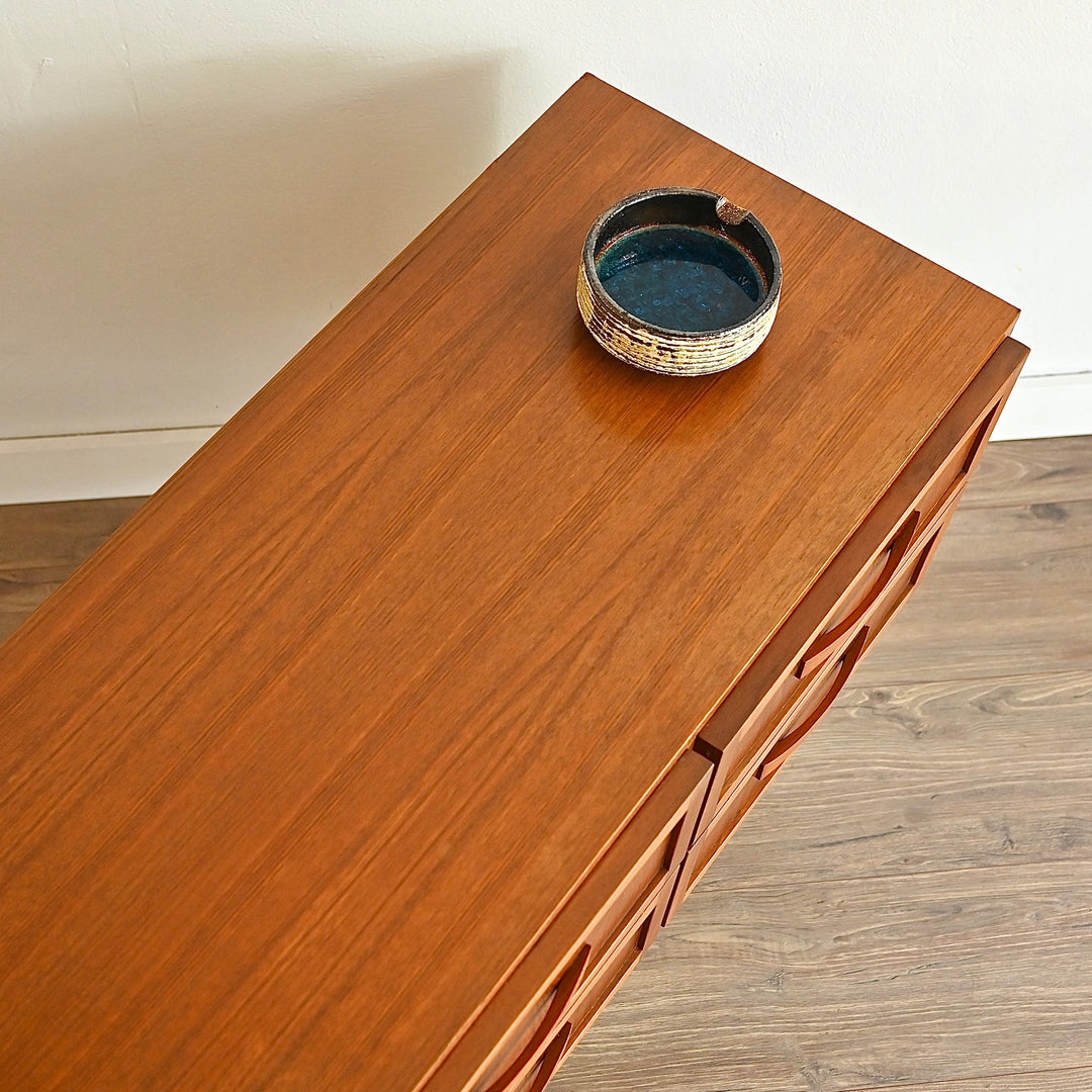 Mid Century Teak Sideboard Dresser Drawers Lowboy by Berryman