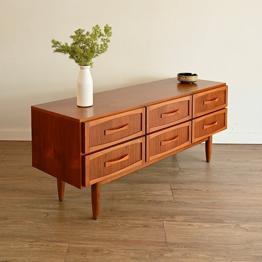 Mid Century Teak Sideboard Dresser Drawers Lowboy by Berryman