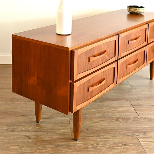 Mid Century Teak Sideboard Dresser Drawers Lowboy by Berryman