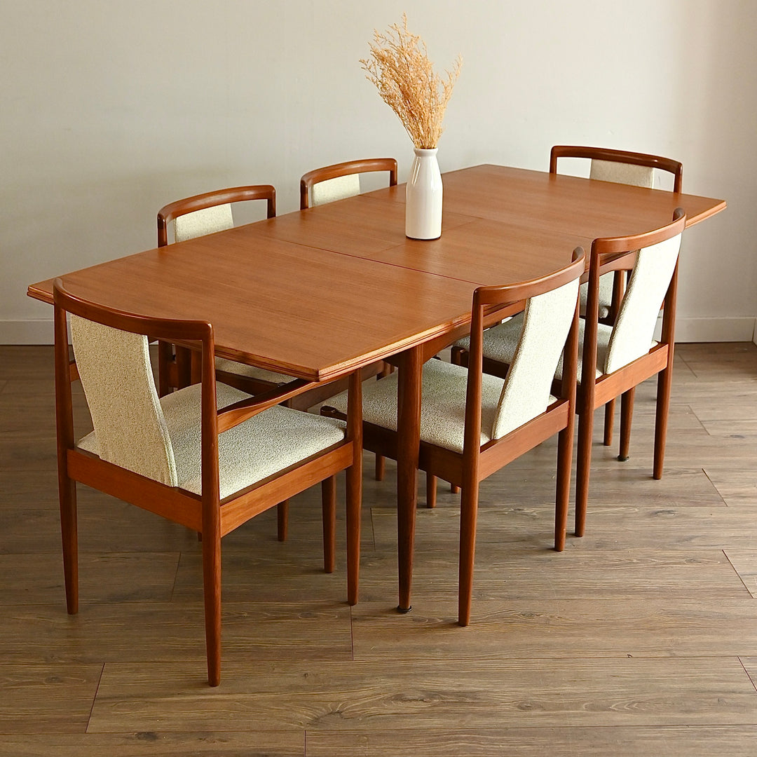 Parker Teak Mid Century Extendable Dining Table