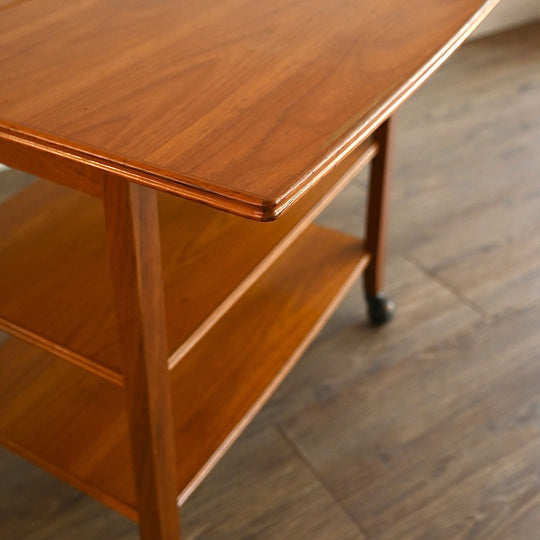 Mid Century Teak Table Trolley Bar Cart by Chiswell