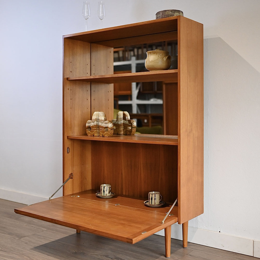 Mid Century Teak Bookshelf Wall Unit by Parker