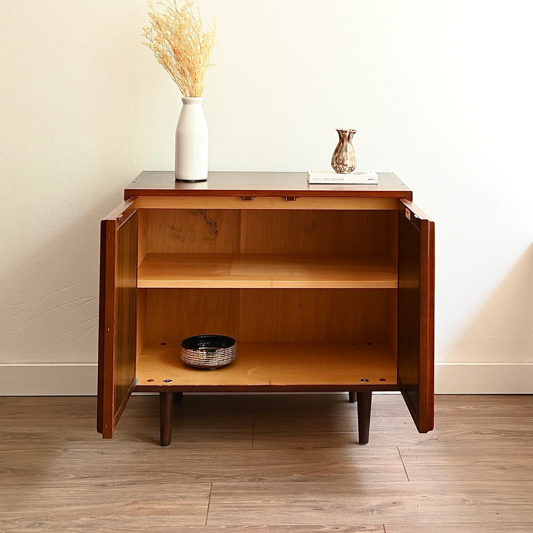 Mid Century Walnut Sideboard LP Record Cabinet by Chiswell