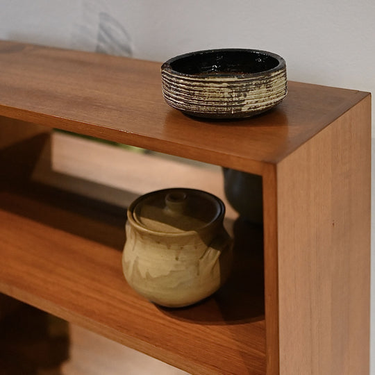 Mid Century Teak Bookshelf Wall Unit by Parker