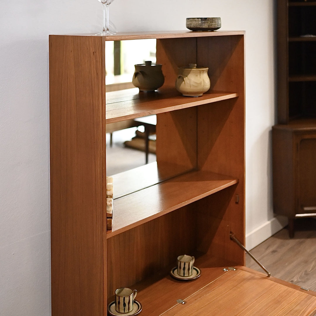 Mid Century Teak Bookshelf Wall Unit by Parker