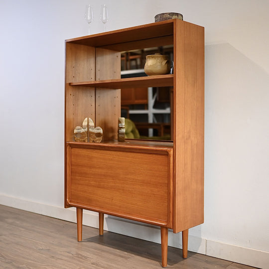 Mid Century Teak Bookshelf Wall Unit by Parker