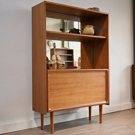 Mid Century Teak Bookshelf Wall Unit by Parker