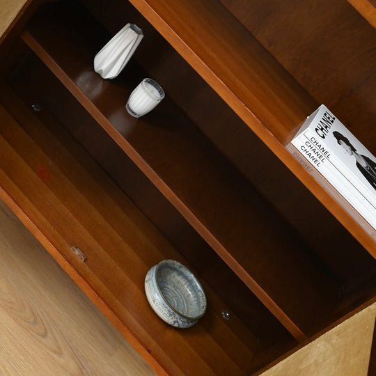 Mid Century Walnut Cabinet Bookcase Bookshelf by MobilStil Varese Italy
