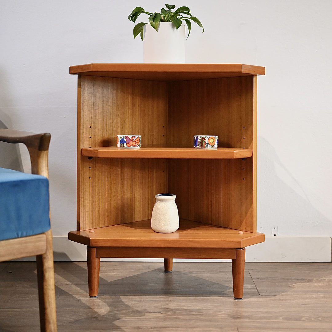 Mid Century Teak Sideboard Bookshelf Corner Cabinet by Parker