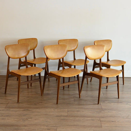 Mid Century Timber Mustard Vinyl Dining Setting by HiFi