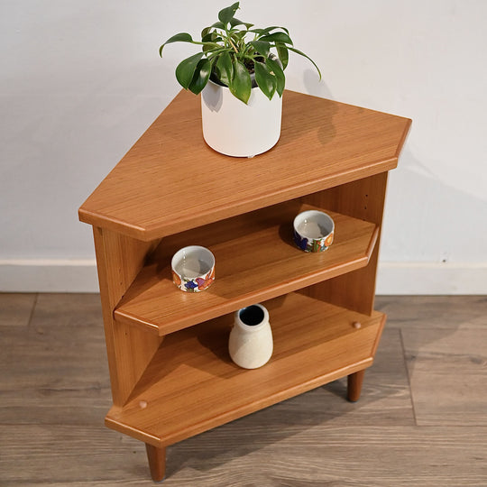 Mid Century Teak Sideboard Bookshelf Corner Cabinet by Parker