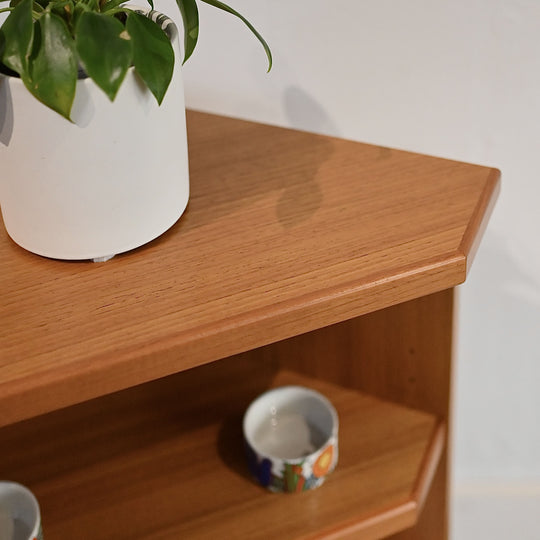 Mid Century Teak Sideboard Bookshelf Corner Cabinet by Parker