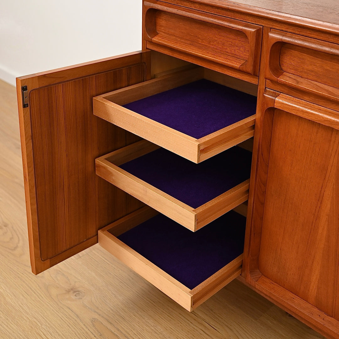 Mid Century Teak Sideboard Buffet by Chiswell - Refinished