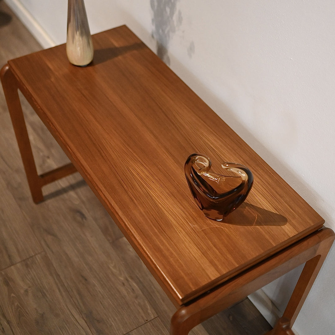 Mid Century Teak Extendable Dining Table Console by Chiswell