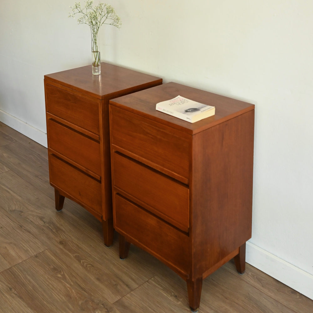 Mid Century Teak Bedside Tables Night Stands