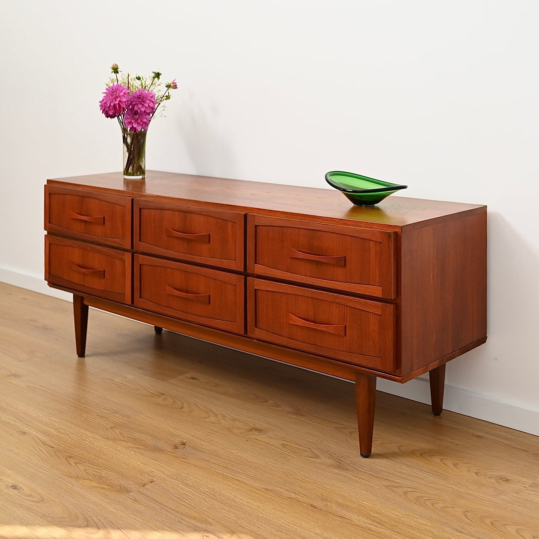 Mid Century Teak Sideboard Dresser Drawers Lowboy by Berryman