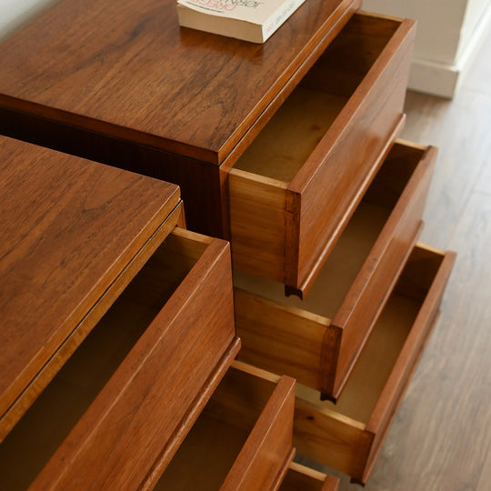 Mid Century Teak Bedside Tables Night Stands