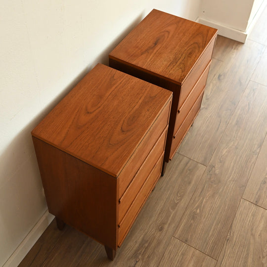 Mid Century Teak Bedside Tables Night Stands