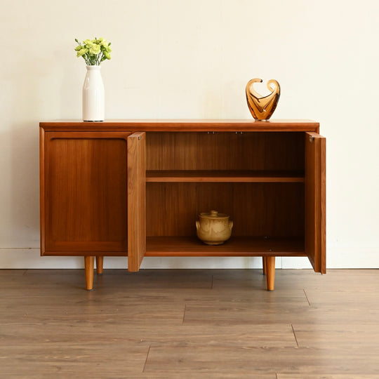 Mid Century Teak Sideboard Buffet by Chiswell + custom long legs