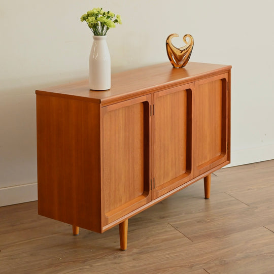 Mid Century Teak Sideboard Buffet by Chiswell + custom long legs