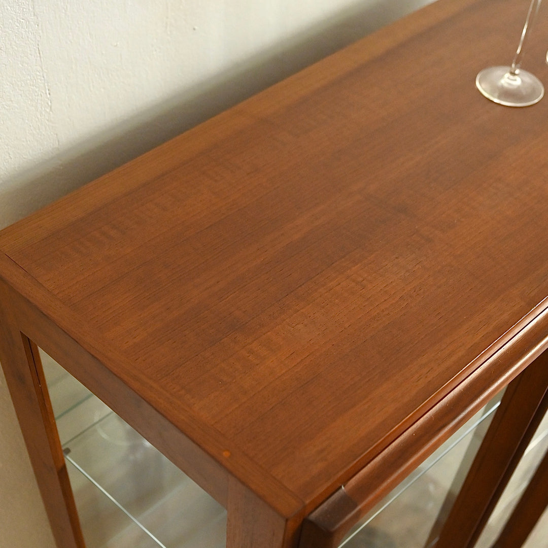 Mid Century Teak Sideboard Display China Cabinet by Chiswell