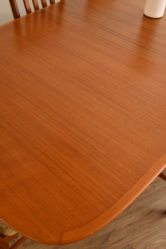Mid Century Teak Extendable Dining Table by Noblett