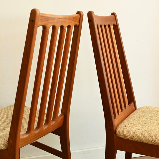 6x Mid Century Teak Dining Chairs