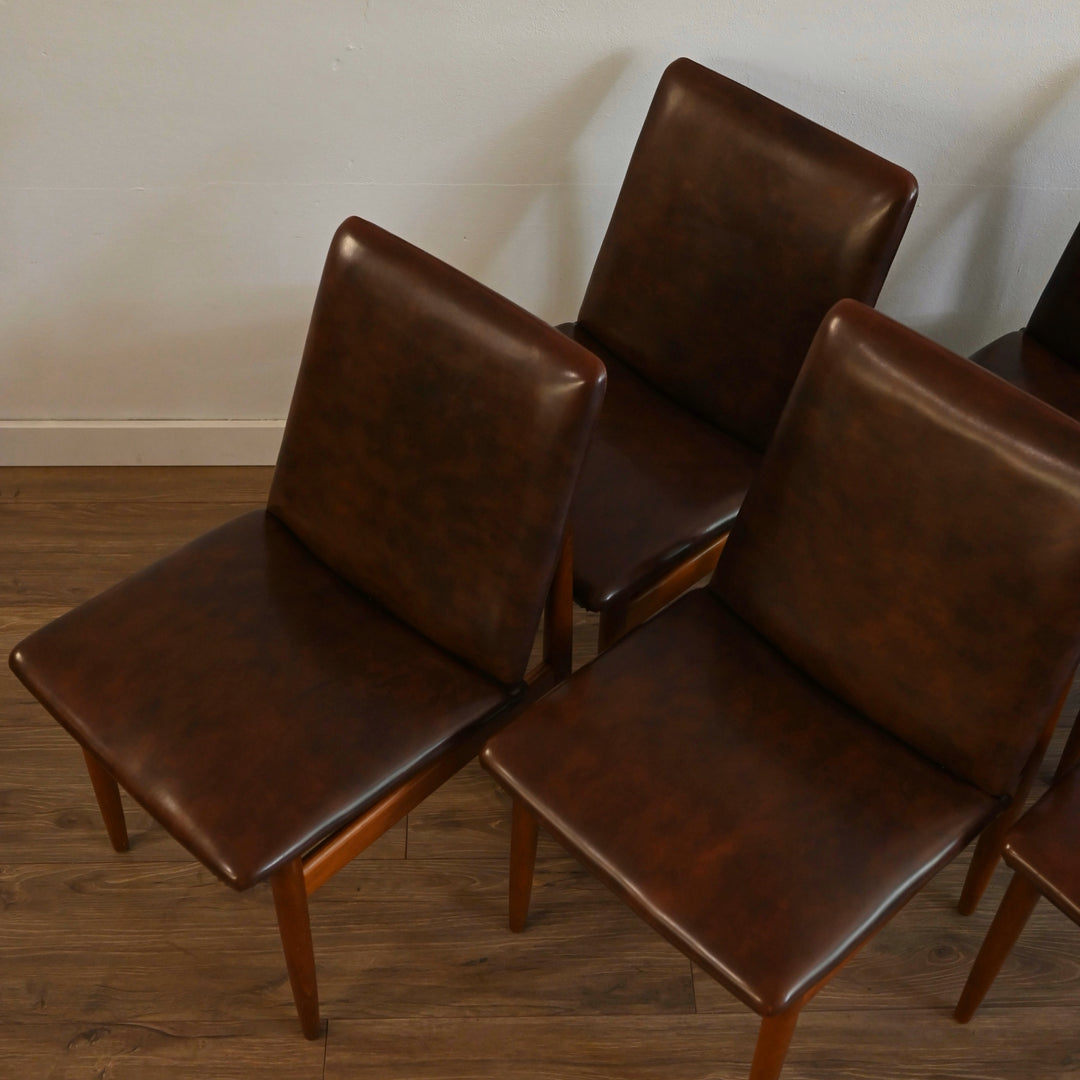 6x Parker Teak Mid Century 'Ballarat' Dining Chairs
