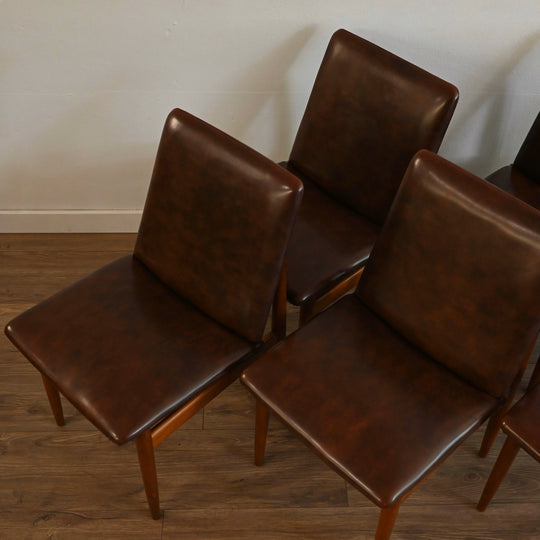 6x Parker Teak Mid Century 'Ballarat' Dining Chairs