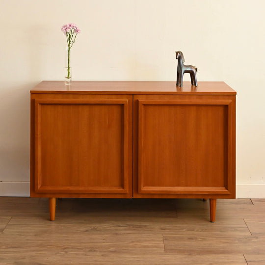 Mid Century Teak Sideboard LP Record Cabinet by Burgess
