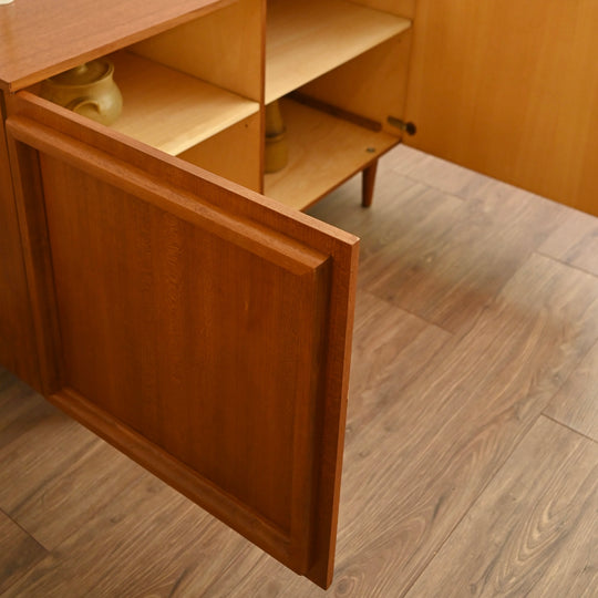 Mid Century Teak Sideboard LP Record Cabinet by Burgess