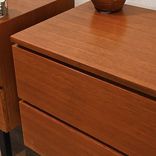 Mid Century Teak Bedside Tables Nigh Stands