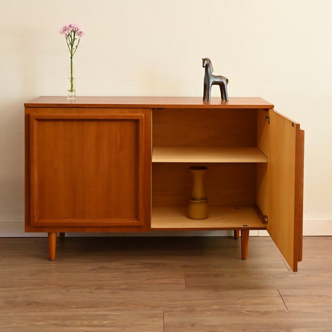 Mid Century Teak Sideboard LP Record Cabinet by Burgess