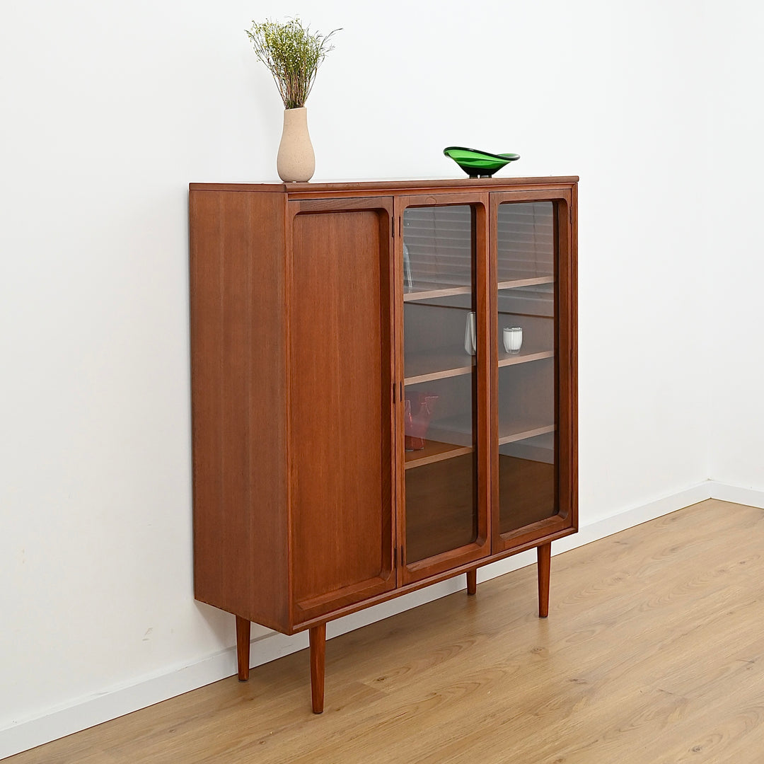 Mid Century Teak Sideboard Buffet Display Cabinet by Chiswell