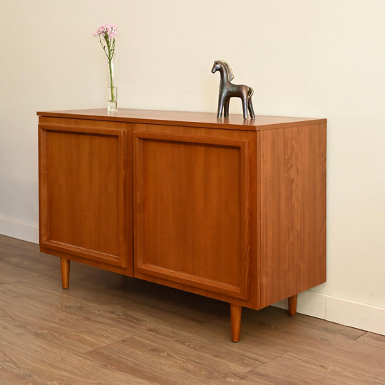 Mid Century Teak Sideboard LP Record Cabinet by Burgess
