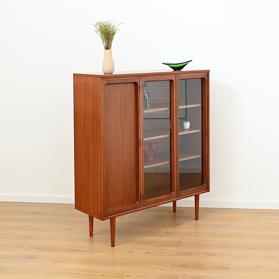 Mid Century Teak Sideboard Buffet Display Cabinet by Chiswell