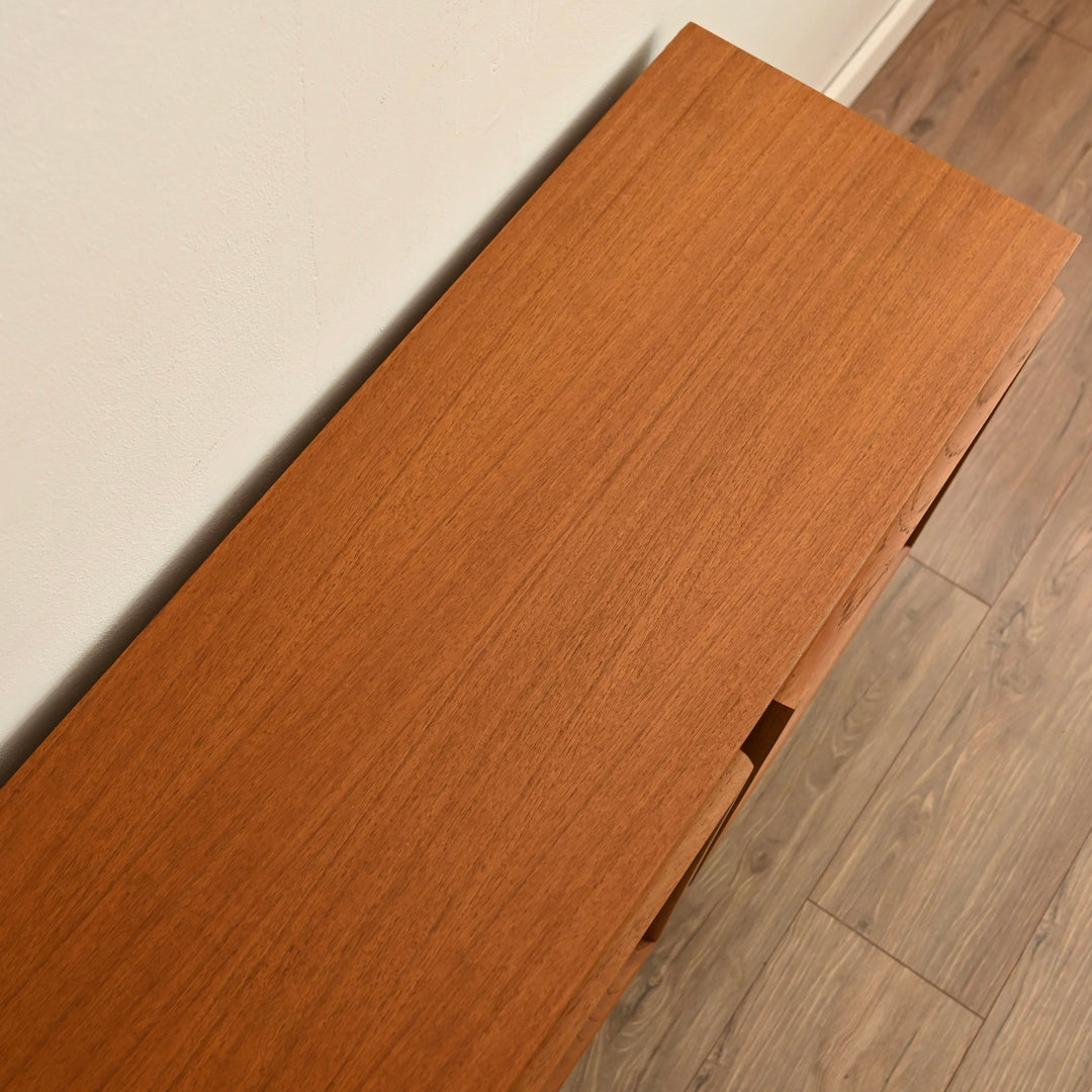 Mid Century Teak Sideboard LP Record Cabinet by Burgess