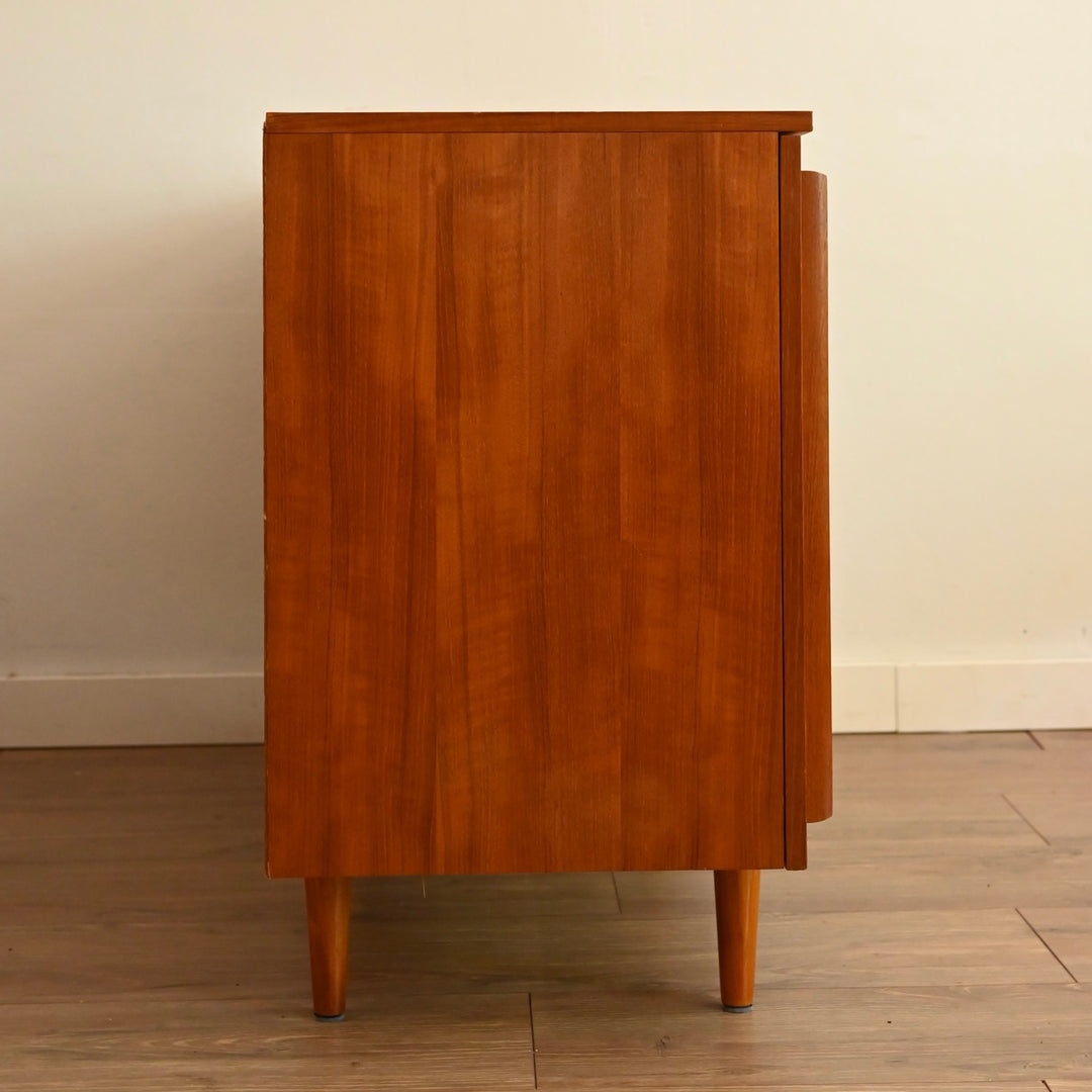 Mid Century Teak Sideboard LP Record Cabinet by Burgess