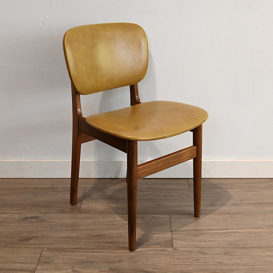 5x Mid Century Dining Chairs Mustard Vinyl by Elite