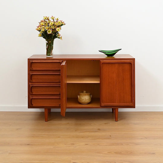 Mid Century Teak Sideboard LP Record Cabinet with Drawers by Chiswell