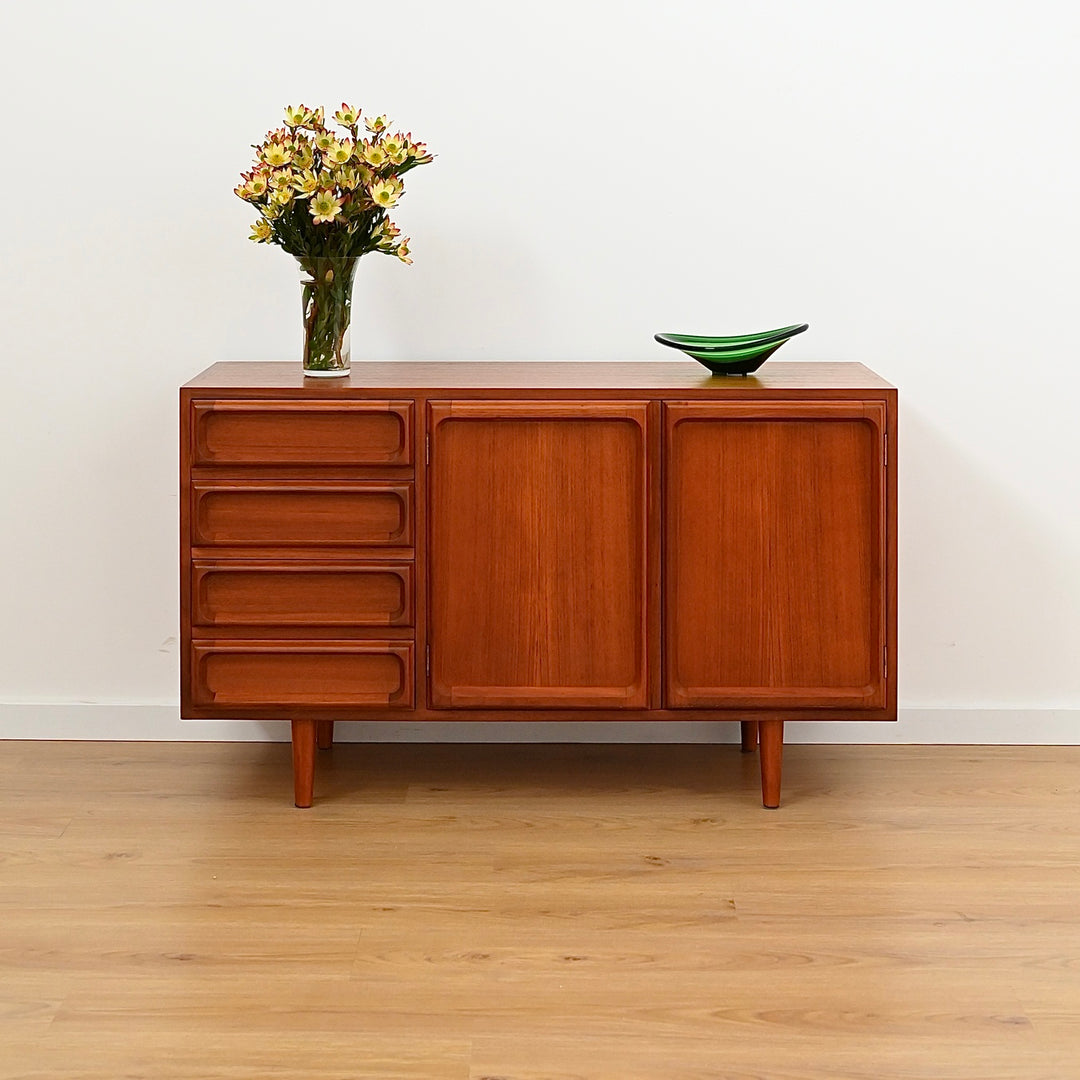 Mid Century Teak Sideboard LP Record Cabinet with Drawers by Chiswell