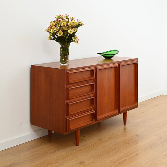 Mid Century Teak Sideboard LP Record Cabinet with Drawers by Chiswell