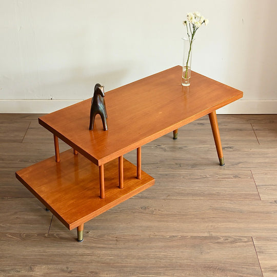 Mid Century Teak Two Tier Coffee Table